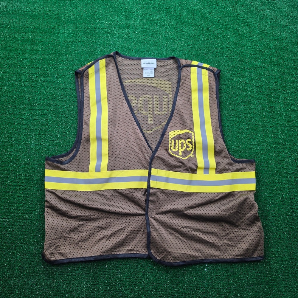 UPS Employee Seasonal‎ Helper Vest Unisex Medium/Large Brown Uniform Work Wear